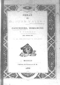 Canciones, romances y poemas / por Don Juan Valera | Biblioteca Virtual Miguel de Cervantes
