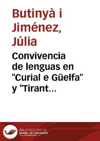 Convivencia de lenguas en "Curial e Güelfa" y "Tirant lo Blanch" | Biblioteca Virtual Miguel de Cervantes