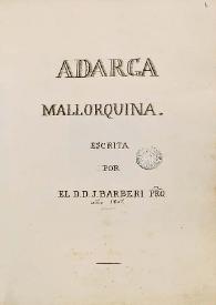Adarga mallorquina / escrita por el D.D.J. Barberi, presbítero | Biblioteca Virtual Miguel de Cervantes