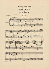 Barcarola : obra 23 / por Isaac Albéniz | Biblioteca Virtual Miguel de Cervantes