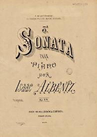 3a. Sonata : para piano : op. 68 / por Isaac Albéniz | Biblioteca Virtual Miguel de Cervantes