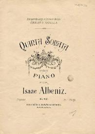Quinta sonata : para piano : op. 82 / por Isaac Albéniz | Biblioteca Virtual Miguel de Cervantes