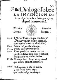 Diálogo sobre la invención de las calzas que se usan agora / Lope de Rueda | Biblioteca Virtual Miguel de Cervantes