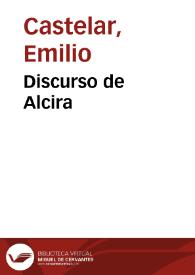 Discurso de Alcira / Emilio Castelar | Biblioteca Virtual Miguel de Cervantes