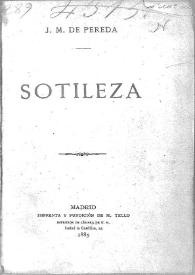Sotileza | Biblioteca Virtual Miguel de Cervantes