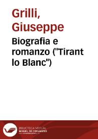 Biografia e romanzo ("Tirant lo Blanc") | Biblioteca Virtual Miguel de Cervantes