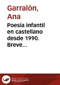 Poesía infantil en castellano desde 1990. Breve panorámica / Ana Garralón | Biblioteca Virtual Miguel de Cervantes