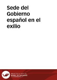 Sede del Gobierno español en el exilio | Biblioteca Virtual Miguel de Cervantes