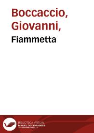 Fiammetta | Biblioteca Virtual Miguel de Cervantes