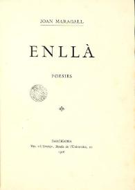 Enllà. Poesies / Joan Maragall | Biblioteca Virtual Miguel de Cervantes