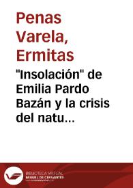 "Insolación" de Emilia Pardo Bazán y la crisis del naturalismo / Ermitas Penas | Biblioteca Virtual Miguel de Cervantes