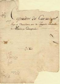 Copiador de cartas del viage á Veracruz con la fragata nombrada la Purisima Concepcion | Biblioteca Virtual Miguel de Cervantes