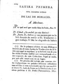 Sátira primera del primer libro de las de Horacio. A Mecenas / Tomás de Iriarte | Biblioteca Virtual Miguel de Cervantes