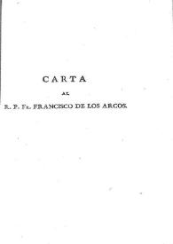 Carta al R. P. Fr. Francisco de los Arcos / Tomás de Iriarte | Biblioteca Virtual Miguel de Cervantes