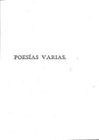 Poesías varias / Tomás de Iriarte | Biblioteca Virtual Miguel de Cervantes
