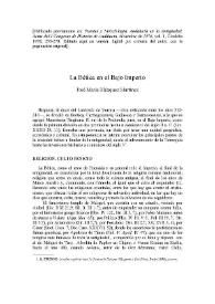 La Bética en el Bajo Imperio / José María Blázquez Martínez | Biblioteca Virtual Miguel de Cervantes