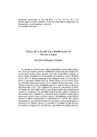 Causas de la decadencia y hundimiento del Mundo Antiguo / José María Blázquez Martínez | Biblioteca Virtual Miguel de Cervantes