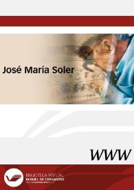 José María Soler García | Biblioteca Virtual Miguel de Cervantes