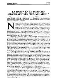 La razón en el Derecho (Observaciones preliminares) / Norberto Bobbio | Biblioteca Virtual Miguel de Cervantes