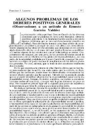 Algunos problemas de los deberes positivos generales (Observaciones a un artículo de Ernesto Garzón Valdés) | Biblioteca Virtual Miguel de Cervantes