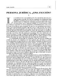 Persona jurídica, ¿una ficción? | Biblioteca Virtual Miguel de Cervantes