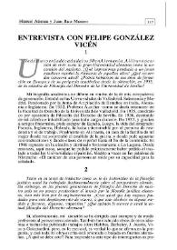 Entrevista con Felipe González Vicén / Manuel Atienza y Juan Ruiz Manero | Biblioteca Virtual Miguel de Cervantes