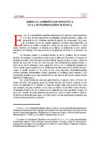 Sobre la ambigüedad semántica en a la interpretación jurídica | Biblioteca Virtual Miguel de Cervantes