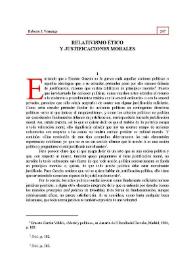 Relativismo ético y justificaciones morales | Biblioteca Virtual Miguel de Cervantes
