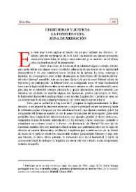 Legitimidad y justicia : la constitución, zona de mediación | Biblioteca Virtual Miguel de Cervantes