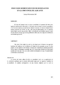 Procesos morfoclimáticos dominantes en la provincia de Alicante | Biblioteca Virtual Miguel de Cervantes