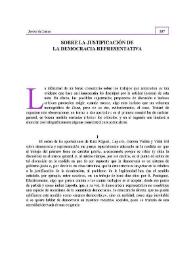 Sobre la justificación de la democracia representativa | Biblioteca Virtual Miguel de Cervantes