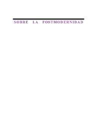 Nota introductoria : [sobre la postmodernidad] | Biblioteca Virtual Miguel de Cervantes