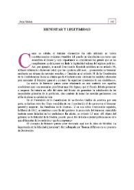 Bienestar y legitimidad | Biblioteca Virtual Miguel de Cervantes
