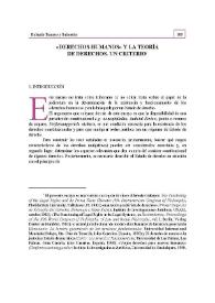 «Derechos humanos» y la teoría de Derechos. Un criterio | Biblioteca Virtual Miguel de Cervantes