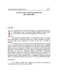 Aceptación y funcionamiento del Derecho / María Cristina Redondo y Pablo E. Navarro | Biblioteca Virtual Miguel de Cervantes