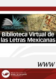 Biblioteca Virtual de las Letras Mexicanas | Biblioteca Virtual Miguel de Cervantes
