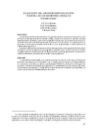 Evaluación del grado de especialización turística de los municipios litorales valencianos / Jorge F. Vera Rebollo... [et.al.] | Biblioteca Virtual Miguel de Cervantes