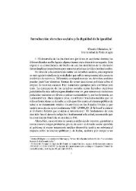 Introducción. Derechos sociales y la dignidad de la igualdad / Claudio Michelon | Biblioteca Virtual Miguel de Cervantes
