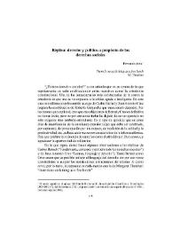 Réplica. Derecho y política a propósito de los derechos sociales / Fernando Atria | Biblioteca Virtual Miguel de Cervantes
