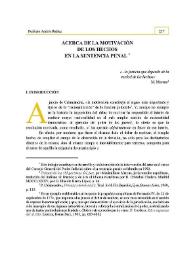 Acerca de la motivación de los hechos en la sentencia penal | Biblioteca Virtual Miguel de Cervantes