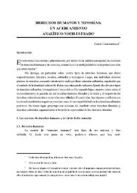 Derechos humanos y minorías : un acercamiento analítico neoilustrado / Paolo Comanducci | Biblioteca Virtual Miguel de Cervantes