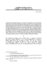 ¿Puede haber razones jurídicas autoritativas? / Javier Ortiz | Biblioteca Virtual Miguel de Cervantes