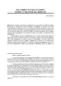 Del Correo de París : filosofía política y filosofía del derecho / Eric Herrán | Biblioteca Virtual Miguel de Cervantes