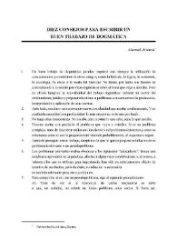 Diez consejos para escribir un buen trabajo de dogmática / Manuel Atienza | Biblioteca Virtual Miguel de Cervantes