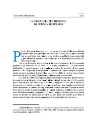 La filosofía del Derecho de Jürgen Habermas | Biblioteca Virtual Miguel de Cervantes