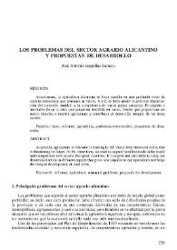 Los problemas del sector agrario alicantino y propuestas de desarrollo | Biblioteca Virtual Miguel de Cervantes