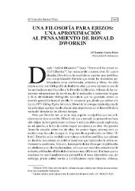 Una filosofía para erizos : una aproximación al pensamiento de Ronald Dworkin | Biblioteca Virtual Miguel de Cervantes