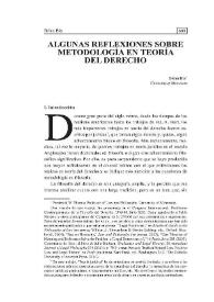 Algunas reflexiones sobre metodología en Teoría del Derecho | Biblioteca Virtual Miguel de Cervantes