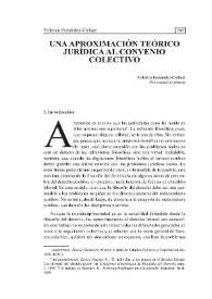 Una aproximación teórico jurídica al convenio colectivo | Biblioteca Virtual Miguel de Cervantes