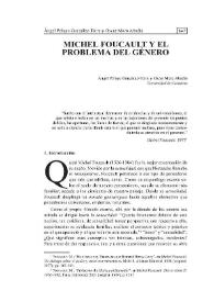 Michel Foucault y el problema del género / Ángel Pelayo González-Torre y Óscar Moro Abadía | Biblioteca Virtual Miguel de Cervantes